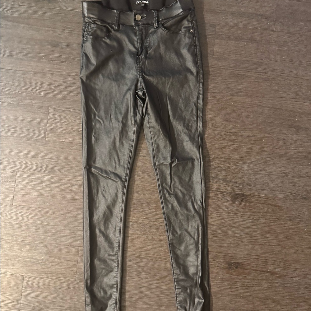 Fashion Nova Faux Leather Black Pants